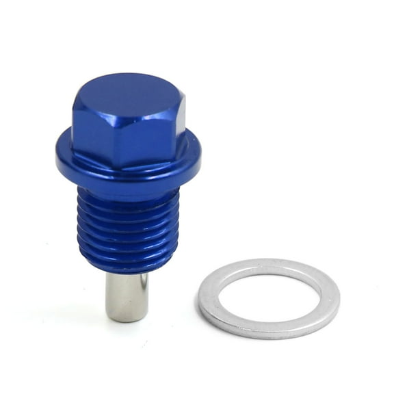 Unique Bargains M14 x 1.5 Blue Aluminum Alloy Magnetic Engine Oil Pan Drain Bolt Screw for Car