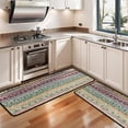 thumbnail image 3 of Kitchen Rugs Sets Of 2,Yellow and Pink Geometric Boho Pattern Anti Fatigue Kitchen Mat Rugs Non Slip Washable,Decorative Kitchen Floor Mats for Kitchen,Sink,Laundry,17"x47"+17"x47", 3 of 5