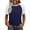 Navy, variant on Tnhcen Women's Raglan Sleeve Color Block T-Shirt, Casual Loose Fit Short Sleeve Top, Spring Summer Fashion Blouse, Cotton-Like Stretch Tee for Women S-2XL