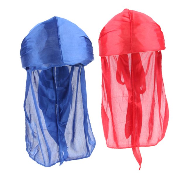 2 Piezas Headwear Scarf Bandana Turban - Rojo + Azul Real Sunnimix Sombreros de moda para hombres y mujeres