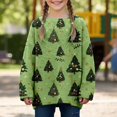 thumbnail image 4 of Girls Loose Long Sleeve Crew Neck Knit Sweater Christmas Tree Graphic For Fall Winter Daily Layering Wear, 4 of 4