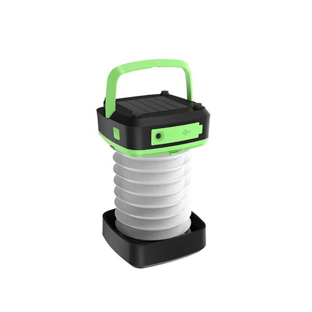 Naiovety Linterna solar Luz de camping 3 modos Tienda de carga USB Lámpara de noche Brillo Herramienta de iluminación colgante para viajes al aire libre carpas Verde Naiovety OD028251-01