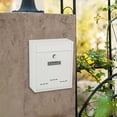 thumbnail image 4 of Modern Wall Mount Mailbox, Lockable Rainproof Box, Large Capacity Mail Box ,Post Letter, Letter Box for Office External Outdoor Gate White, 4 of 8