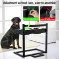 thumbnail image 2 of Sunmeyke Elevated Dog Bowls, Stainless Steel Raised Dog Bowls Adjustable to 3 Heights, 4.5", 8.5", 12", Antirust Stand for Small Medium Dogs and Pets, Black, 2 of 6