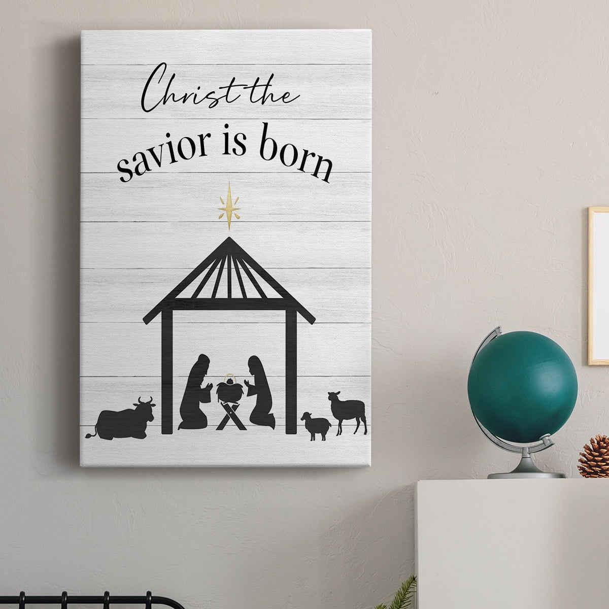 The Savior is Born Premium Gallery Wrapped Canvas - Ready to Hang