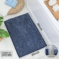 thumbnail image 3 of FloorHug Bathroom Rugs 20"x30", Chenille Bath Rugs Washable for Bathroom Floor, Soft and Absorbent Bath Mat Non-Slip, 1.2" Thick Plush Fluffy Bathroom Mat for Tub and Shower, Blue, 3 of 10