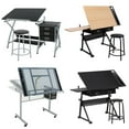 thumbnail image 2 of SONGMY Adjustable Drafting Table with Chair, Drawing Desk with Tempered Glass Top for Artist Craft, 2 of 10