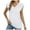 White, variant on Hiiyo Women's V-Neck Short Sleeve T Shirt Summer Loose Casual T-Shirt Tee, Green S