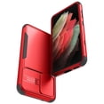 thumbnail image 7 of SaniMore for Samsung Galaxy S21 FE (6.4" 2021) Case, [Sliding Camera Window] Wireless Charging Shockproof Drop Resistant Hybird PC TPU Anti-slip Heavy Duty Protective Shell, Red+Black, 7 of 7