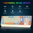 thumbnail image 2 of CshidWorld Wireless Gaming Keyboard and Mouse Combo 85 Key Rainbow Backlit, Rechargeable 2000mAh, Dual-Mode 2.4GHz & BT5.0, Ergonomic Design for or Mac, Laptop, Desktop, 2 of 8
