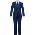 thumbnail image 2 of Boys Formal Suit Set 4 Pieces Kids Tuxedo Ring Bearer Outfit, 2 of 13