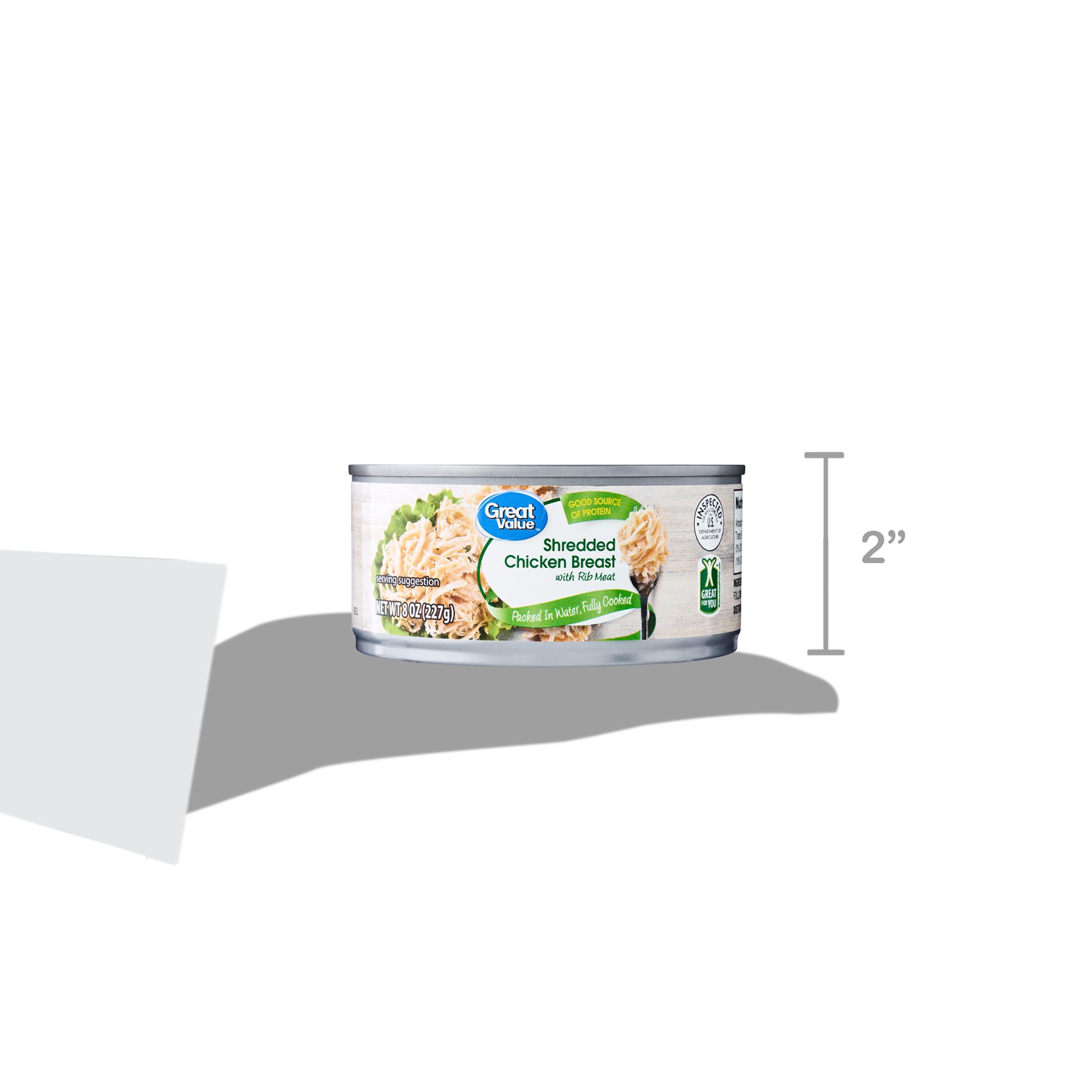 Great Value Shredded Chicken Breast with Rib Meat, 10 oz Can