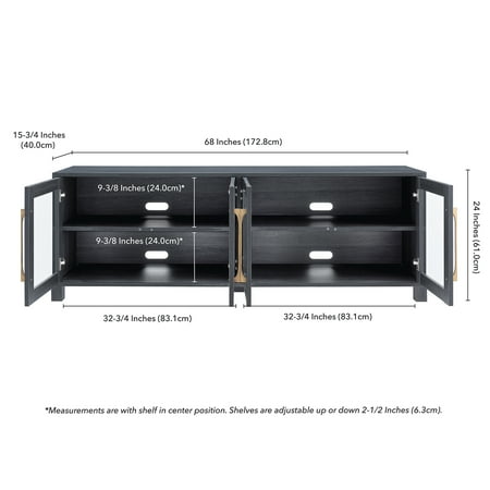 Camden&Wells - Quincy TV Stand for TVs up to 75" - Charcoal Gray