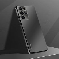 Dteck Case for Samsung Galaxy S22 Ultra,Shockproof Metal Aluminum Camera Cover Anti-scratch Slim Lightweight Hybrid Luxury Case for Samsung Galaxy S22 Ultra 5G,Black