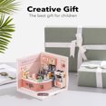 thumbnail image 5 of ROBOTIME Super Creator DIY Miniature House Kit,Tiny Home Craft Kits with LED,Mini Dollhouse Building Set,Gifts for Teens Adults(Double Joy Bubble Tea), 5 of 7
