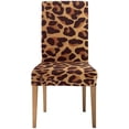 thumbnail image 2 of ZHANZZK Leopard Print Leopard Skin Stretch Chair Cover Protector Seat Slipcover for Dining Room Hotel Wedding Party Set of 6, 2 of 6