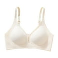 thumbnail image 2 of Yotami Womens Seamless Bras Wireless Push Up Everyday Underwear for Home Solid Color Support Bras with Removable Pads, 34A, Beige, 2 of 4