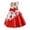 Red, variant on Odeerbi Princess Dresses For Girls Formal Dress Children's Irregular Hemline Skirt Printed Dress Bow Performance Dress Suit Blue