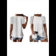 thumbnail image 2 of Blusas de Verano con Ojales para Mujer 2025, Blusas Asimétricas de Moda para Verano, Blusas de Color Liso para Salir, Blancas, Talla M, 2 of 9