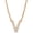 Rose Gold, variant on Initial Letter V Necklace, Moissanite, 925 Sterling Silver, Yellow Gold Vermeil