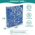 thumbnail image 5 of Blue Swirl Pattern 12.4x10.6in PVC Round Ring Binders, 2-Pack, D-Ring 3-Hole, Metal Clip, 5 of 10