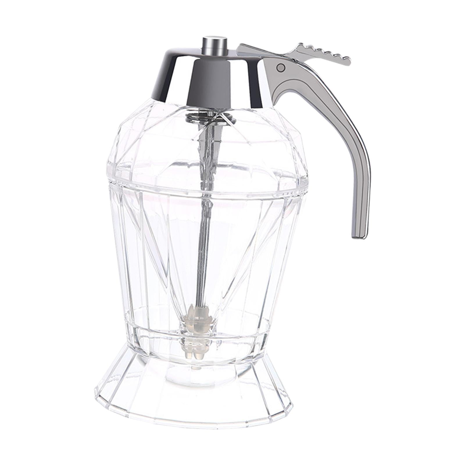 TISHITA 2x Honey Dispenser Kitchen Tool Honey Jar with Stand for Syrup Sugar Condiments
