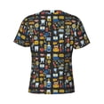 thumbnail image 6 of Vsdgher Teeth Print Men's Dry Fit Mesh Athletic Shirts Moisture Wicking Tennis T-Shirt Tops, 6 of 9