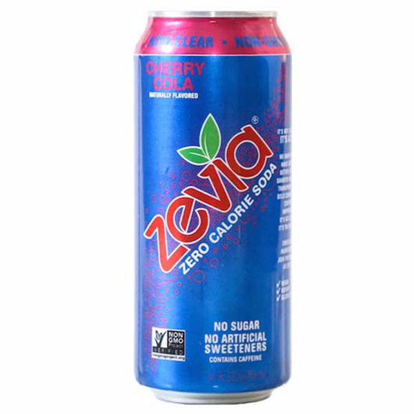 Zevia All Natural Cherry Cola Zero Calorie Soda 16 oz Cans Pack of 12