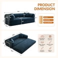 thumbnail image 4 of GUUKIN 78.8" Sleeper Sofa Bed with Pillow Floor Couch Armrest Modern Modular Sectional Sofa Loveseats Convertible for Living Room Bedroom Blue, 4 of 10