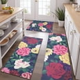 thumbnail image 2 of Pioneer Flower Floral Print Pattern Kitchen Rugs Sets Of 3,Kitchen Runner Rugs Non Skid Washable,Decorative Kitchen Floor Mats for Kitchen,Sink,Laundry,17"x30"+ 17"x47" + 17"x59", 2 of 6