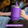 thumbnail image 3 of YAYA My First Travel Tumbler for Preschool & Kids 3+, Insulated Stainless Steel Tumbler with Reusable Silicone Straw & Spill-Proof Lid, Cup Holder Compatible, BPA-Free, 12oz, Purple, 3 of 8