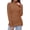 Coffee, variant on Long Sleeve Shirts for Women Turtleneck Thermal Shirt Layering Basic Tops Fitted Plain Undershirts