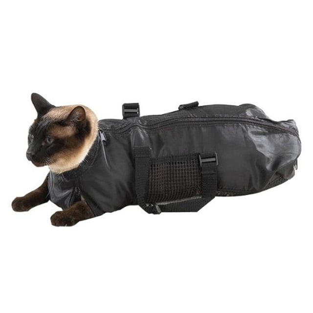 Bolsa Fija Bolsa De Baño De Malla Para Gatos, Bolsa De Lavado De Tela Oxford, Suministro De Ducha Para Mascotas (Negro)