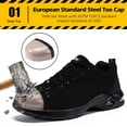thumbnail image 2 of Zapatos de seguridad Tinefiy Steel Toe para mujer, talla 11.5, ligeros, 2 of 8