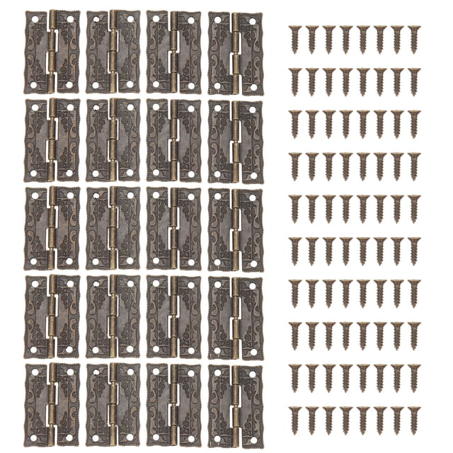 Vintage Box Hinges, Zinc Alloy Jewelry Box Hinges Rust Proof 20 Set Easy Installation For Wooden Cases