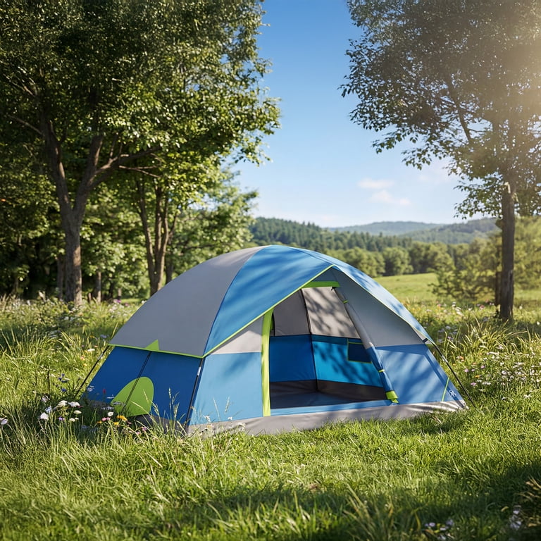 EDX 2-Person Waterproof Camping Tent with Rainfly, Easy Setup Dome