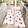 thumbnail image 4 of Kitchen Rugs Sets Of 2,White Christmas Santa Pattern Anti Fatigue Kitchen Mat Rugs Non Slip Washable,Decorative Kitchen Floor Mats for Kitchen,Sink,Laundry,17"X47", 4 of 5
