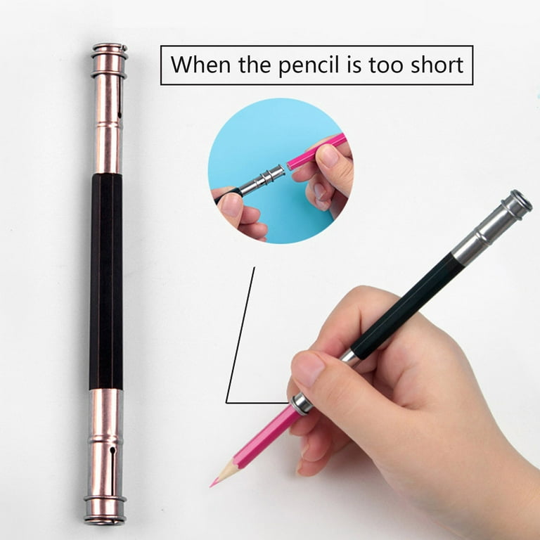 UM Pencil Extenders Dual Head Pencil Extender for Artists Adjustable Metal  Handle Pen Holder Lengthener for School Office 1 pcs Professional