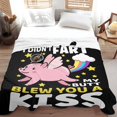 thumbnail image 5 of Funny Pig Blanket Gift for Girls Boys- 60x80 Inches Soft Flannel Throws Blankets Funny Gift for Teen Women Men Adult Cute Pig Lover Gifts for Birthday Christmas Halloween Bed Sofa Couch-Twin Size, 5 of 8