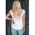 thumbnail image 1 of ABPHQTO Camiseta estampada con cuello redondo y estampado de piña blanca para mujer, 1 of 5