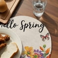 thumbnail image 3 of Spring Flowers Round 15 Inch Placemats Set of 6, Farmhouse Vintage Country Colorful Floral HeatResistant Non Slip Place Mats for Dining Table, Wipeable Braided Kitchen Table Mats for Housewarming, 3 of 9