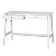 thumbnail image 3 of TMS Vera Adult Mid-Century Rectangle Portable Writing Desk with Storage, White, 3 of 5