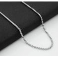 thumbnail image 4 of Women Men Black Gold Silver Stainless Steel 2mm Round Box Chain Necklace 12-32", 4 of 8