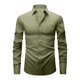 thumbnail image 2 of pstuiky camisa de manga larga para hombre, Camisa informal de color liso con botones, manga larga, cuello vuelto, transpirable y elástica para hombre camisetas de hombre s, 2 of 5