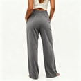 thumbnail image 6 of Maplenight Corduroy Wide Leg Pants for Women Drawstring Elastic Waist Loose Casual Daily Lounge Pants with Pockets, 6 of 8