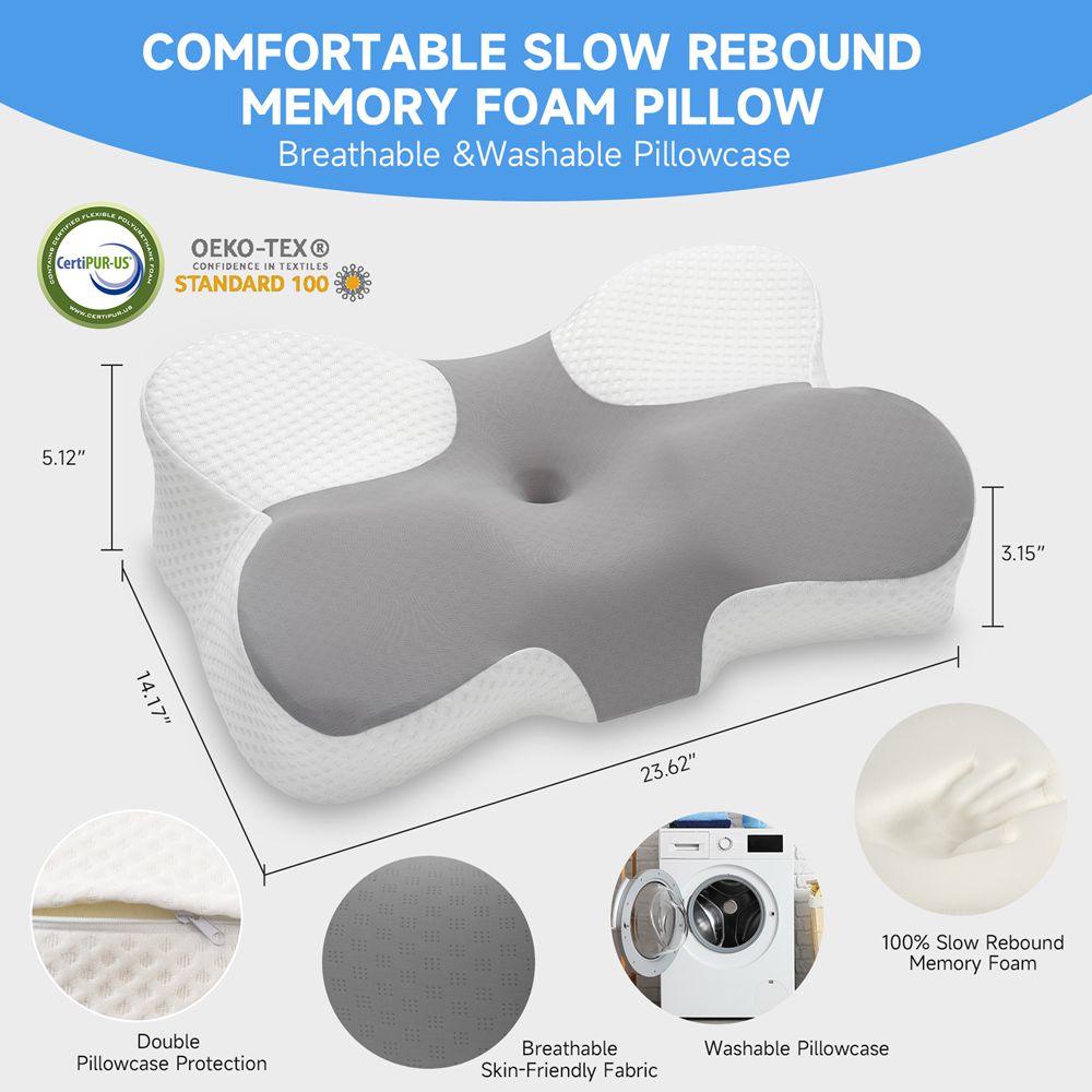 Z-HOM Memory Foam Cervical Pillow with Cooling photo 3