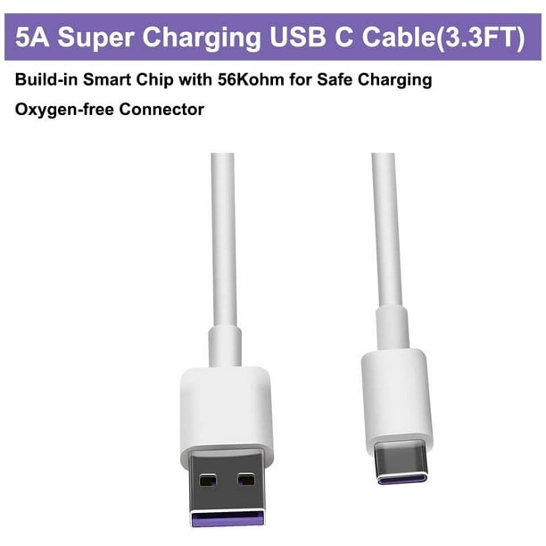 Chargeur pour Huawei Adaptateur Secteur Câble de Chargement de données USB  Type C pour Huawei Mate