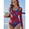 thumbnail image 4 of ALove Women's Long Sleeve One Piece Rashguard Surfing Swimwear UPF 50+ Wetsuit, 4 of 6