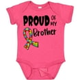 thumbnail image 3 of Inktastic Proud of My Brother Autism Awareness Puzzle Piece Ribbon Boys or Girls Baby Bodysuit, 3 of 5