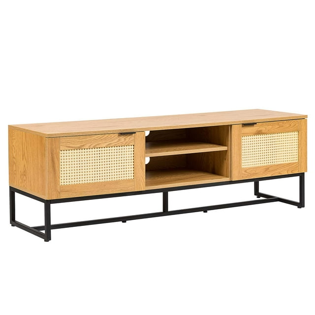 Mueble para TV Minimalista de Melamina 150x40cm Mundo In Centro Entretenimiento Xelha Roble